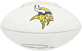 Jordan Addison Autographed Minnesota Vikings White Logo Football Beckett BAS QR Stock #265861