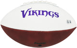Jordan Addison Autographed Minnesota Vikings White Logo Football Beckett BAS QR Stock #265861