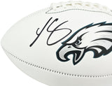 LeSean McCoy Autographed Philadelphia Eagles White Logo Football Beckett BAS Witness Stock #265863