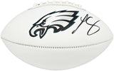 LeSean McCoy Autographed Philadelphia Eagles White Logo Football Beckett BAS Witness Stock #265864