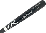 Vladimir Guerrero Sr. Autographed Black Rawlings Adirondack Pro Baseball Bat Los Angeles Angels Beckett BAS Witness Stock #265893