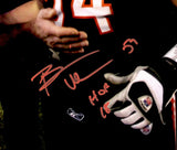 Brian Urlacher Autographed 16x20 Photo Chicago Bears "HOF 18" Beckett BAS Witness Stock #265851