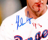 Nolan Ryan Autographed 11x14 Photo Texas Rangers Bloody Lip Beckett BAS QR Stock #265788