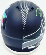 Devon Witherspoon Autographed Seattle Seahawks Blue Super Bowl LX Champions Logo Speed Mini Helmet MCS Holo Stock #265533