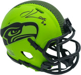 Julian Love Autographed Seattle Seahawks Rave Green Speed Mini Helmet MCS Holo Stock #265582