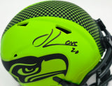 Julian Love Autographed Seattle Seahawks Rave Green Speed Mini Helmet MCS Holo Stock #265582