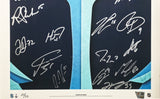 2021-22 Seattle Kraken Inaugural Team Autographed Fanatics Framed Lithograph #/32 With 25 Signatures Fanatics Holo Stock #262548