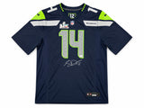 Seattle Seahawks Sam Darnold Autographed Blue Nike Super Bowl LX Patch Jersey Size XL Beckett BAS Witness Stock #265419