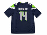 Seattle Seahawks Sam Darnold Autographed Blue Nike Super Bowl LX Patch Jersey Size XXL Beckett BAS Witness Stock #265420