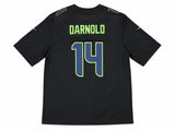 Seattle Seahawks Sam Darnold Autographed Black Nike Super Bowl LX Patch Jersey Size XXL Beckett BAS Witness Stock #265418