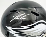 Jalen Carter Autographed Philadelphia Eagles Black 2022 Alternate Full Size Speed Replica Helmet JSA Witness Stock #266079