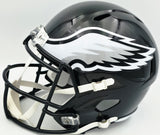 Jalen Carter Autographed Philadelphia Eagles Black 2022 Alternate Full Size Speed Replica Helmet JSA Witness Stock #266079