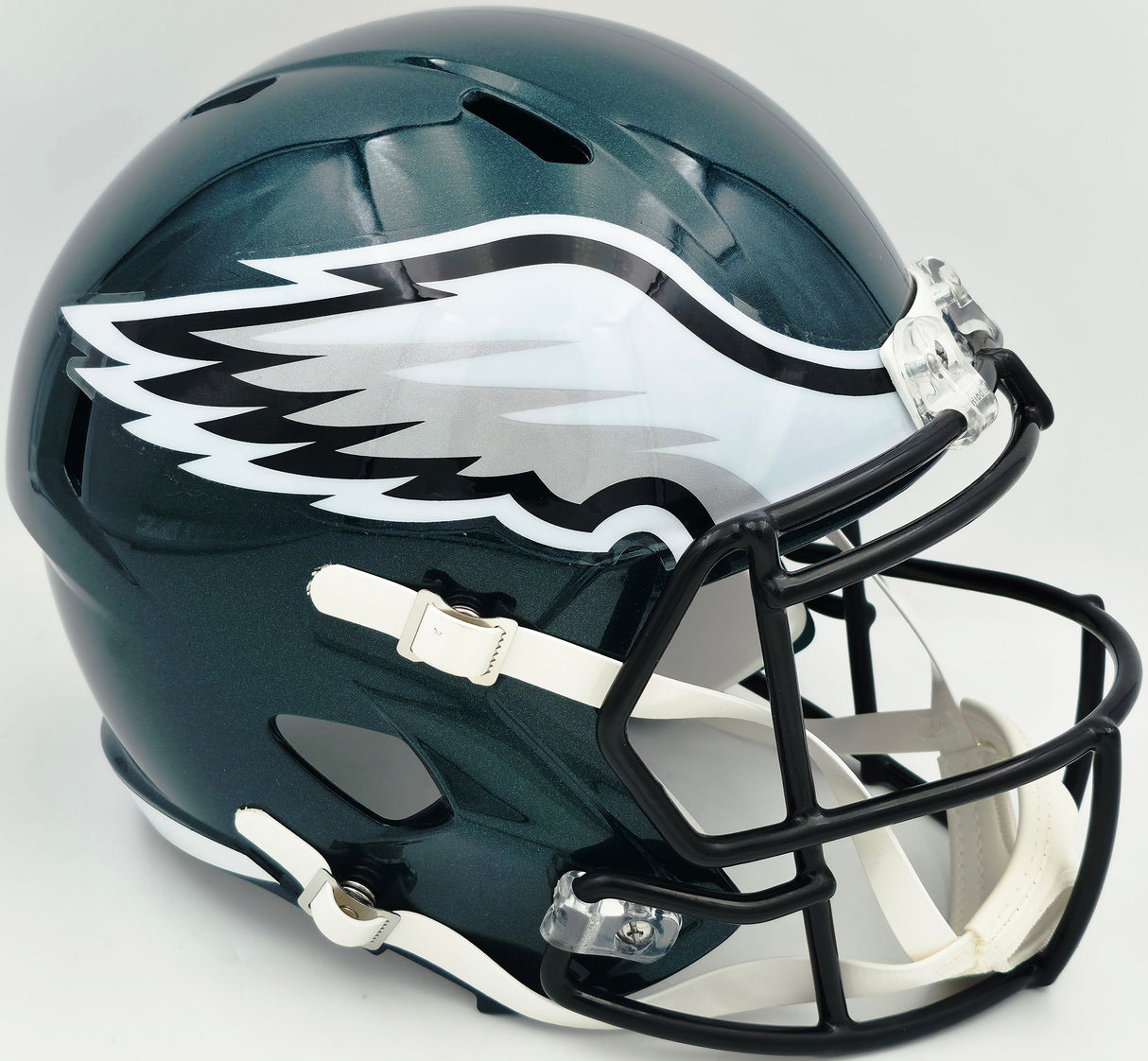 Jalen Carter Autographed Philadelphia Eagles Green Full Size Super Bowl LIX Champions Logo Speed Replica Helmet JSA Witness Stock #266080
