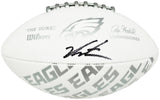 Jalen Carter Autographed Philadelphia Eagles NFL Team Series Football JSA Witness Stock #266081