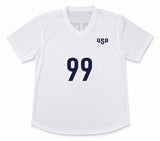Team USA 1999 Women's World Cup Champions Autographed White Jersey With 8 Signatures Including Hamm & Chastain Beckett BAS Witness Stock #266279