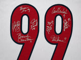 Team USA 1999 Women's World Cup Champions Autographed White Jersey With 8 Signatures Including Hamm & Chastain Beckett BAS Witness Stock #266280