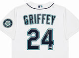 Seattle Mariners Ken Griffey Jr. Autographed White Nike Jersey Size XL Beckett BAS Witness Stock #266284