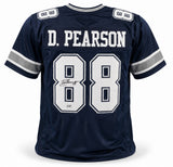 Dallas Cowboys Drew Pearson Autographed Blue Jersey Beckett BAS Witness Stock #267051