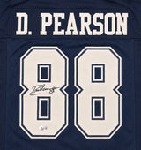 Dallas Cowboys Drew Pearson Autographed Blue Jersey Beckett BAS Witness Stock #267051
