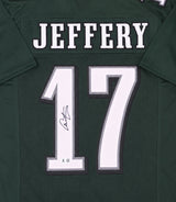 Philadelphia Eagles Alshon Jeffery Autographed Green Jersey Beckett BAS Witness Stock #267067