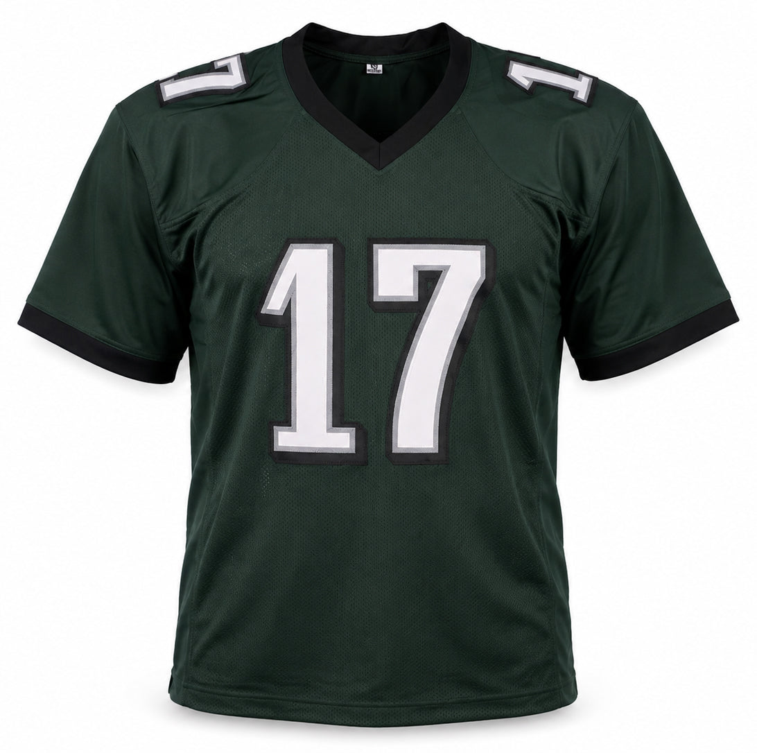 Philadelphia Eagles Alshon Jeffery Autographed Green Jersey Beckett BAS Witness Stock #267067