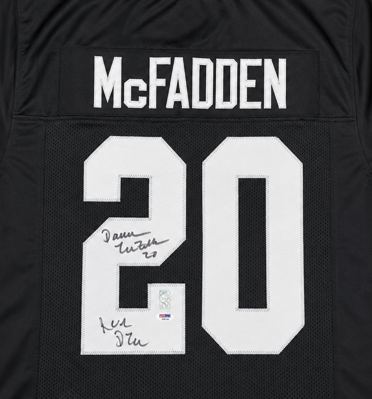 Oakland Raiders Darren McFadden Autographed Black Jersey "Run DMC" PSA/DNA Stock #267077