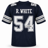 Dallas Cowboys Randy White Autographed Blue Jersey Beckett BAS Witness Stock #267047