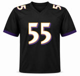 Baltimore Ravens Terrell Suggs Autographed Black Jersey Beckett BAS Witness Stock #267048