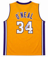 Los Angeles Lakers Shaquille O'Neal Autographed Gold Jersey PSA/DNA Stock #267056