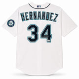 Seattle Mariners Felix Hernandez Autographed White Nike Jersey Size L Beckett BAS Witness Stock #266583