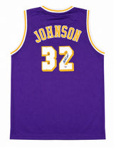 Los Angeles Lakers Magic Johnson Autographed Purple Jersey PSA/DNA Stock #267057