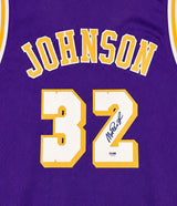 Los Angeles Lakers Magic Johnson Autographed Purple Jersey PSA/DNA Stock #267057