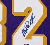 Los Angeles Lakers Magic Johnson Autographed Purple Jersey PSA/DNA Stock #267057