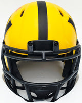 Mike Sainristil Autographed Washington Commanders Rave Yellow Speed Mini Helmet Beckett BAS QR Stock #267260