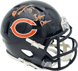 Brian Urlacher Autographed Chicago Bears Blue Speed Mini Helmet "Bear Down" Beckett BAS Witness Stock #267313