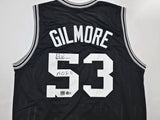 San Antonio Spurs Artis Gilmore Autographed Black Jersey "HOF-11" Beckett BAS QR Stock #267059
