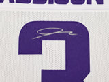 Minnesota Vikings Jordan Addison Autographed White Jersey Beckett BAS QR Stock #265952