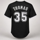 Chicago White Sox Frank Thomas Autographed Black Jersey Beckett BAS QR Stock #265937