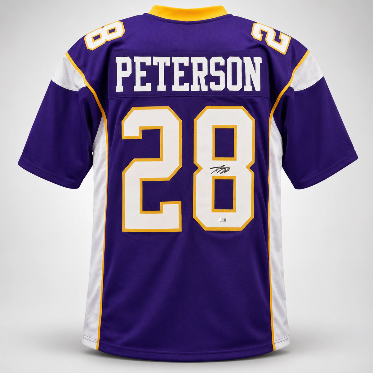 Minnesota Vikings Adrian Peterson Autographed Purple Jersey JSA Witness Stock #265941
