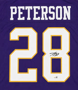 Minnesota Vikings Adrian Peterson Autographed Purple Jersey JSA Witness Stock #265941