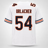 Chicago Bears Brian Urlacher Autographed White Jersey "HOF 18" Beckett BAS Witness Stock #265936