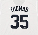 Chicago White Sox Frank Thomas Autographed White Jersey Beckett BAS QR Stock #265934