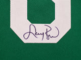 Boston Celtics Larry Bird Autographed Green Jersey Beckett BAS QR Stock #265944