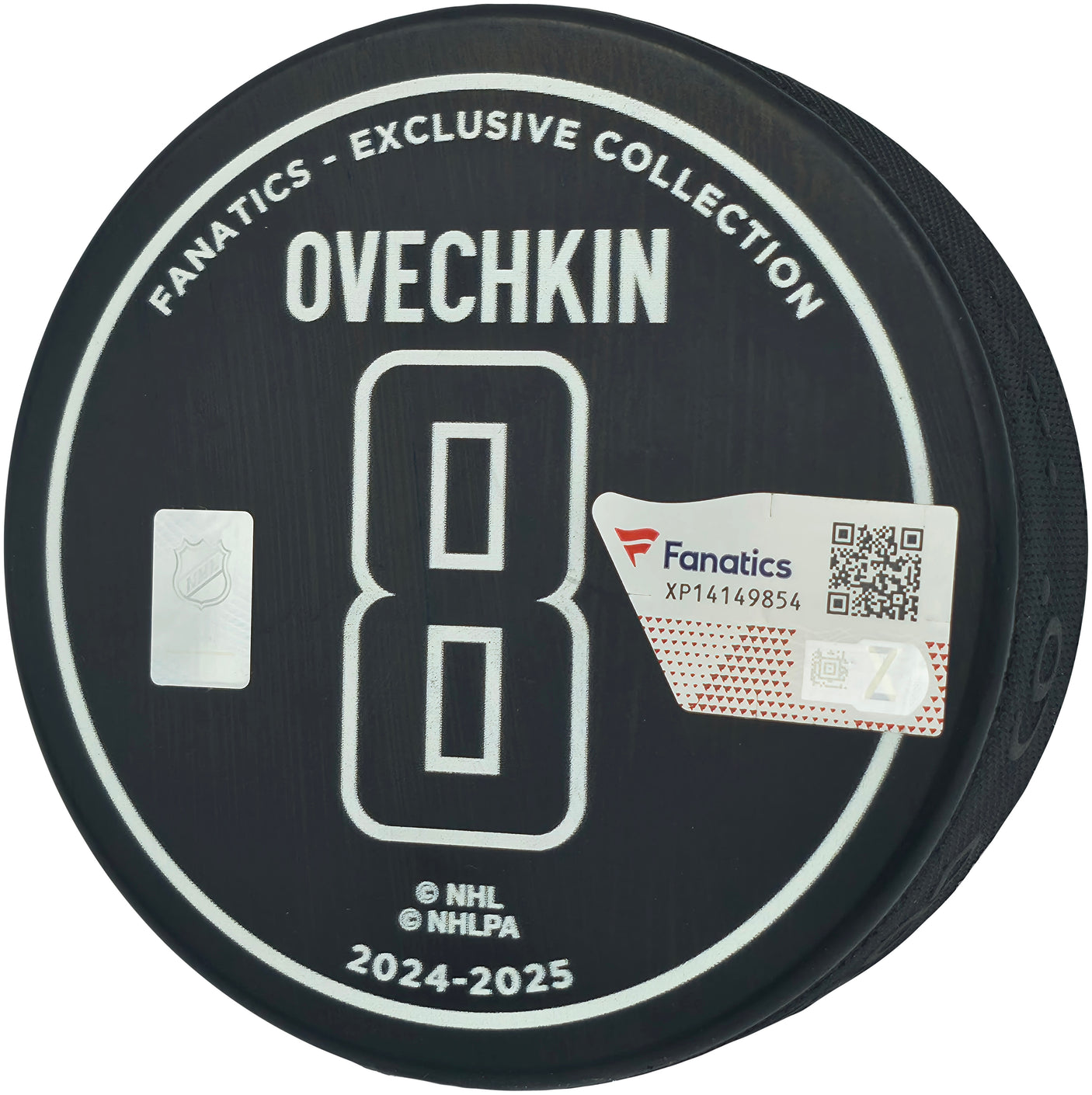 Alex Ovechkin Autographed Official Washington Capitals Record Breaking Goal Logo Hockey Puck #/895 Fanatics Holo Stock #251007