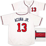 Atlanta Braves Ronald Acuna Jr. Autographed White Jersey Beckett BAS Stock #251011