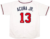 Atlanta Braves Ronald Acuna Jr. Autographed White Jersey Beckett BAS Stock #251011