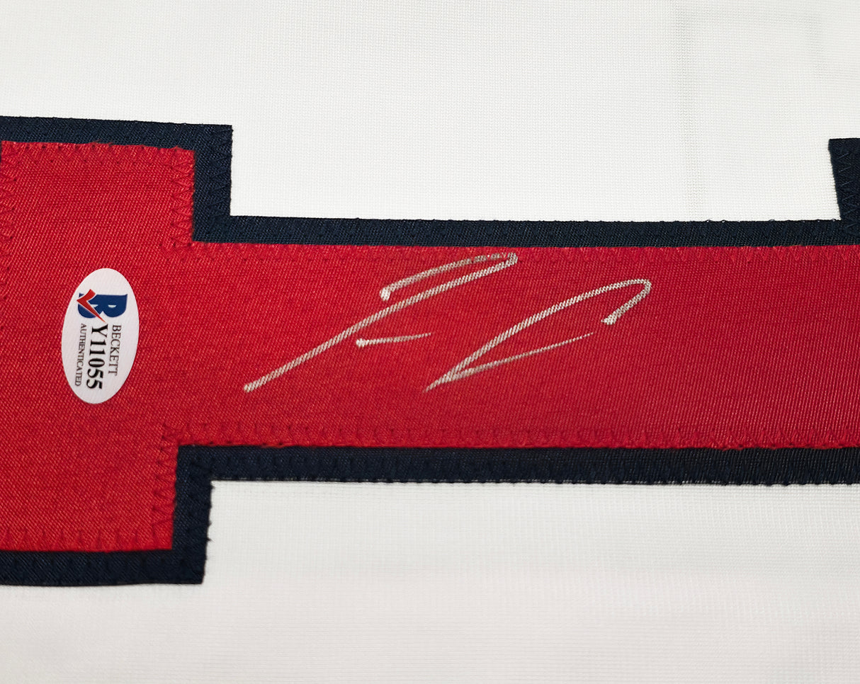 Atlanta Braves Ronald Acuna Jr. Autographed White Jersey Beckett BAS Stock #251011