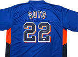New York Mets Juan Soto Autographed Blue Jersey JSA Stock #252353