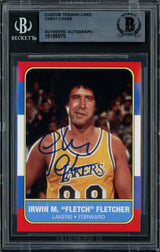 Chevy Chase Autographed 1986 Fleer Reprint Custom Trading Card Los Angeles Lakers Beckett BAS Stock #250493