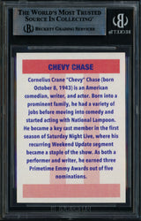 Chevy Chase Autographed 1986 Fleer Reprint Custom Trading Card Los Angeles Lakers Beckett BAS Stock #250493